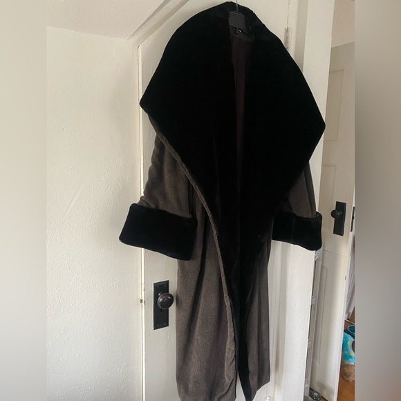 Vintage Rare Norma Kamali Robe Style Coat with Shawl Collar - Picture 3 of 8